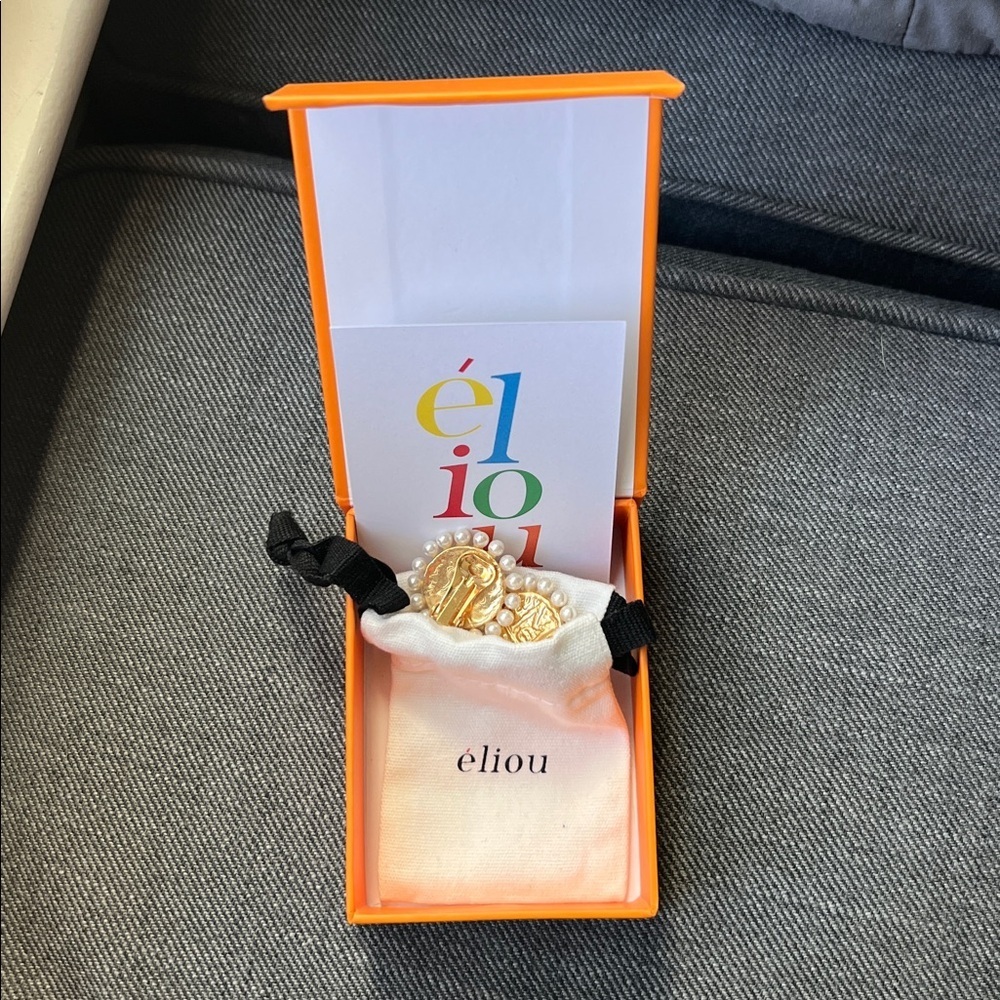 Nicolao Earrings Éliou - pearls - gold - Clip - Picture 2 of 8
